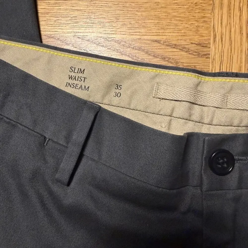 Banana Republic Men’s Slim Fit Dress Pants 35x30 Charcoal Gray